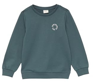 s.Oliver Unisex Sweatshirt mit Rippbündchen und kleinem Print-Detail
