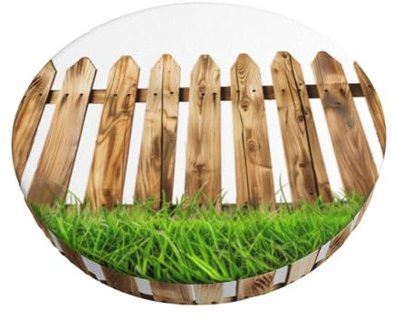 Velvet Round Stool Covers, 3 Layers Round Barstool Covers with Thin Pad, Picket Fence Bar Stool Covers Round Replacement Stool Covers for 12-14 Round Barstool