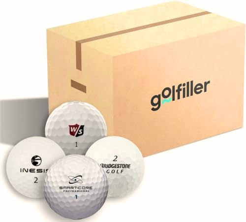 golfiller Balles de Golf d'occasion Mix 50 balles de Golf Toutes Marques et modèles Qualité AAA/AA - Balles Tous Niveaux - 97% des Performances Neuves - Idéal Amateur (50)