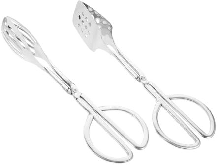 LIFKOME 2pièces Lot De Pinces à Salade Acier Inoxydable Pour Cuisine Serviettes Et Buffet Pratique Et Robuste