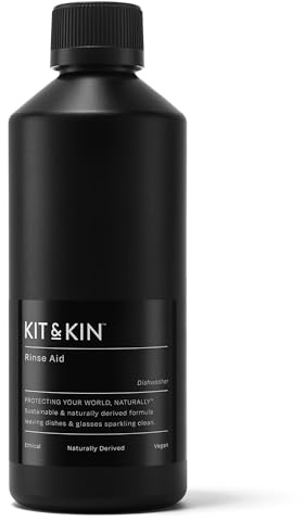 Kit & Kin Plant-Based Dishwasher Rinse Aid | 100% Naturally Derived Ingredients | Vegan & Cruelty Free | Family & Pet Safe