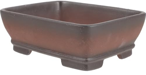 Housoutil Pot de Fleurs Rectangulaire en Terre Cuite Sable Violet Grosse Jardinière à Bonsaï avec Trou de Drainage Pot pour Plantes Succulentes Céramique Résistante pour Intérieur et