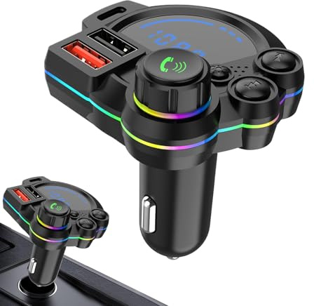 Transmetteur Radio Auto - Support USB avec Double Port - Adaptateur Radio pour Appels Sans Fil Voiture | pour Caravan Camion RV Berline Naveters Voyage Voyage Familial Long Guides