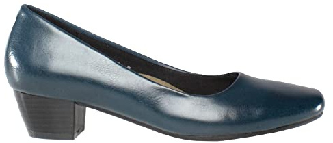 Boulevard Court Shoes with Low Heel, Ultra Padded Sock, Navy, 5 UK