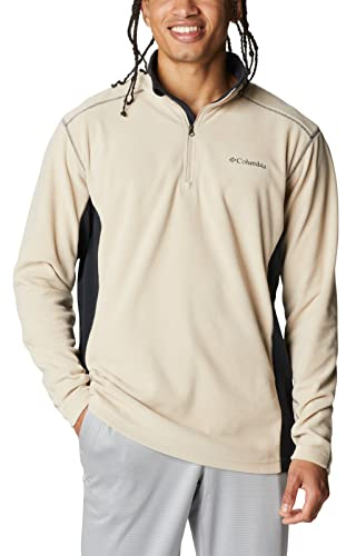 Columbia Klamath Range 2 Half Zip, Sudadera De Forro Polar Hombre, Ancient Fossil/Black, L