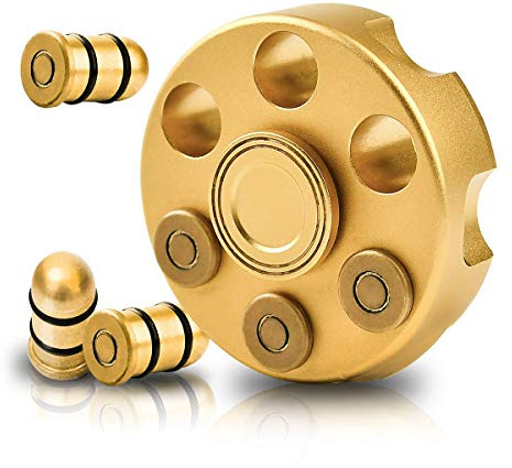 Umnodobn Alloy Metal Fidget Spinners Toy for Kids Adults- Cool Sensory Handheld Finger Hand Cube Spiner for Stress Relief, Desk Toys Gift for Office, Holiday Stocking Stuffer, Chirstmas Present Gold