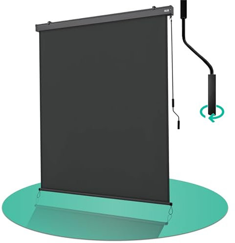 Strattore Store Vertical Extensible 120x250 cm Balcon Store Roulant Extérieur - Blocage des UV avec Manivelle et Cassette du Vent pour Balcon Terrasse Patio Jardin d'Auvent Protection - Anthracite