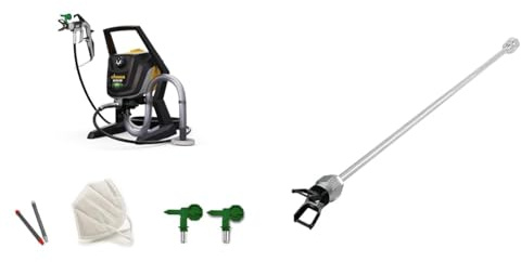 WAGNER Airless Farbsprühsystem Control Pro 250 R für Dispersions-/Latexfarben, Lacke & Lasuren, 15 m²-2 min, Druckregulierung, 110 bar, Schlauch 9 m & Control Pro HEA Düsenverlängerung, 60 cm