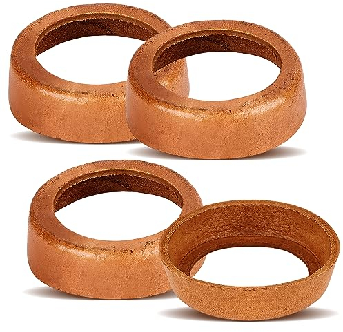 4 Stück Schwengelpumpe Ersatzteile Typ 75,RUNEAY Ledermanschette Schwengelpumpe Kolbenmanschetten Dichtungsset für Gartenpumpe Handpumpe