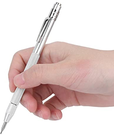 AILOOCEDI punta de carburo de tungsteno,Pluma de Grabado de Herramienta de Trazado de Vidrio, Trazador de Cerámica Pluma de Trazado Magnético Fuerte de Aluminio Moleteado Punta de Carburo de Tungsteno