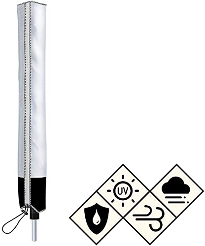 Blausky Schutzhülle für Wäschespinne,mit Reißverschluss,Abdeckplane,Staub Wasserdicht UV-Beständig,Wäscheschirme Abdeckung,Wetterfest,Schutzhuelle,für Wäschespinne Draußen,Silber,180x16x16cm