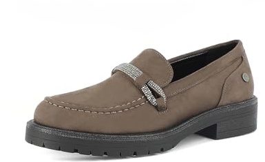 inblu Donna con Fascia Luminosa, Mocassino con Tacco, Tabacco, 38 EU