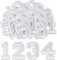 Morcheiong 40 parches de números para planchar del 0 al 9, números bordados de 5 cm para ropa, pantalones, sombreros, bolsos, color blanco