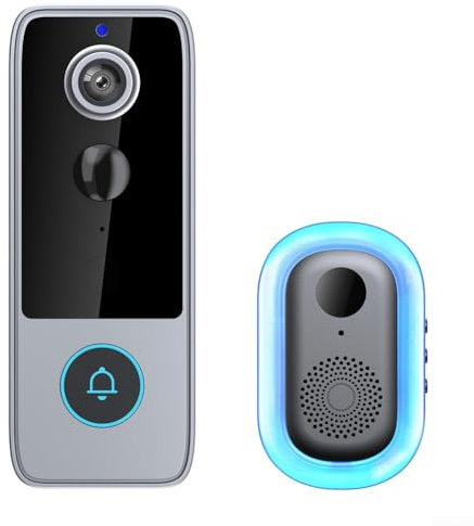 Sonnette WiFi intelligente pour Tuya, caméra de sécurité bidirectionnelle, IP65, alertes de détection de mouvement, pour la sécurité de la maison