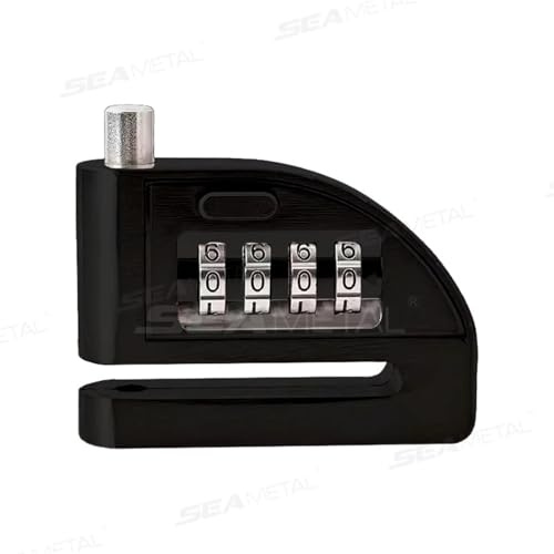 Blocco Freno Blocco freno a disco con password per ruota di moto e scooter Blocco antifurto per disco antifurto antiruggine Lucchetto per manubrio(Black)