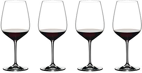 RIEDEL Extreme, Set 4 Calici Vino 'Cabernet' Vetro Cristallo Cristallo Contorni estremi, 4 Pezzi, 56 Oz, Rosso, Tulip, Bicchiere da vino rosso