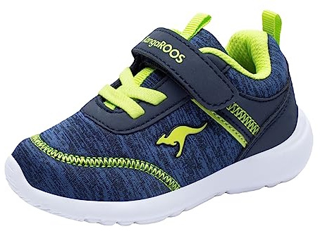 KangaROOS Unisex-Bambini Ky-Chummy Ev Scarpe da Ginnastica, Dk Navy Lime, 28 EU