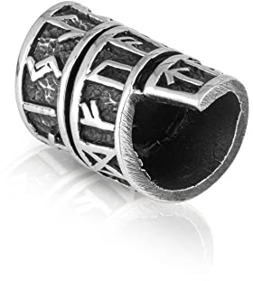 NKlaus 2,3g Bartperle Runenreihe Futhark Ø-innen 6mm 925 Sterling Silber Keltisch 3494
