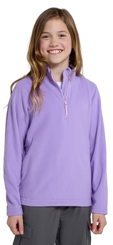 Mountain Warehouse Camber Kids Coral Fleece Top - Lightweight, Quick Drying, Breathable Sweatshirt for Outdoor Activities - Unisex, Suitable for Winter Layering