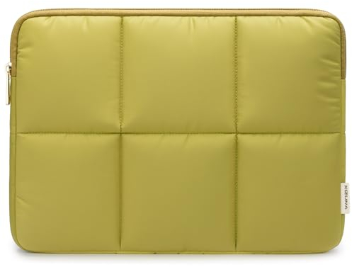 KIZUNA Puffy 13 Zoll Laptoptasche Laptop Notebook Tasche 13.3 Hülle für MacBook Pro 14 M4 Max/13.6 Macbook Air M3/14 Lenovo IdeaPad Pro 5i/ThinkPad X1 Carbon Gen 12/Dell 14 Plus/HP/Huawei/Acer,Grün