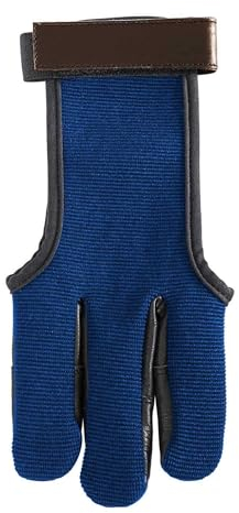 by Beier Germany Schießhandschuh Indigo Baumwolle & Leder L