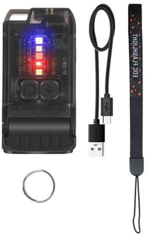 WLNEXT Lampada da tavolo, torcia a LED, piccola torcia con clip per cappello, torcia tascabile da campeggio, torcia a prova d'acqua, torcia esterna