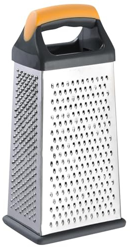 Cheese Grater, 4-Sided Box Grater with Handle, Stainless Steel Graters, Vegetable Slicer, Kitchen Food Shredder for Grate Cheeses, Shred Veggies Kitchen Gadgets Tools(Stainless Steel)