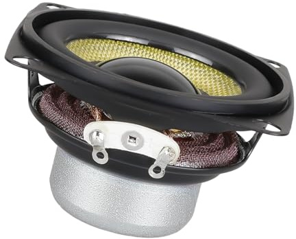 Zenlir Haut-parleurs en Néodyme De 2 Pouces 52mm 15W 4Ω Double Structure Et Cônes Fibre Verre pour L'amélioration du Son Automobile Haut-Parleur Puissance Métal ABS