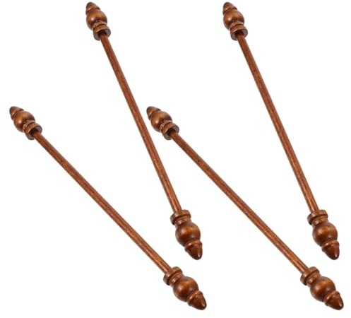 UTHCLO Aste Appendiabiti in Legno Naturale per Stampe a Rotolo, Set 2 Paia Ganci per Poster, Bastoncini per Pergamene Artistiche, per Decorazioni Parete Soggiorno e Ufficio