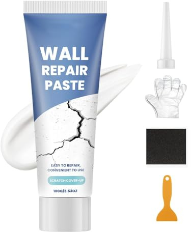 Väggspackel reparationssats - Spackel för lagning | Snickerispackel för gipsskivor | hål, sprickor, puts, betong, kakel, dusch, golv, tak och badrum