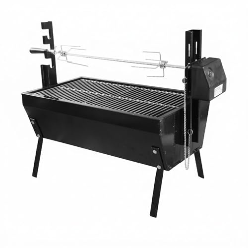 Parrilla Giratoria para Exterior Parrilla Barbacoa Parrilla de Carbón Asador Rotatorio Asador con Espetón Hierro con, style to 2
