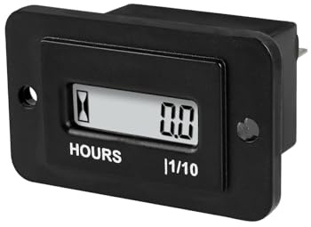 Nine-Rong Rektangulär LCD Digital Timräknare DC 4,5-90V Återställbar Inget Batteri krävs,för Liten Motor Fyrhjuling Motorcykel Gräsklippare Snöskoter Motocross Motorsåg