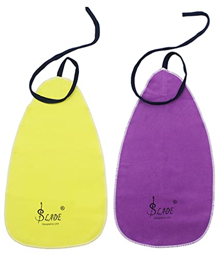 MILISTEN 2Pcs Reinigung Tuch Klarinette Piccolo Flöte Sax Saxphone Oboe Innen Rohr Tupfer Tuch Reinigung Pflege Werkzeuge(Gelb, Lila)