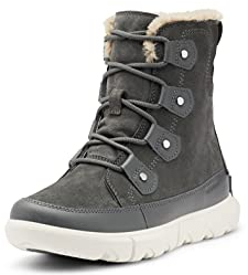 Sorel Explorer II Joan WP wasserdichte Winterstiefel für Damen, Grau (Grill x Fawn), 38 EU