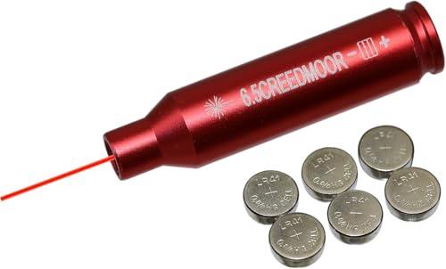 MAYMOC 6.5CREEDMOOR Bore Sight Cartouche Red Dot avec 2 Jeux de Piles