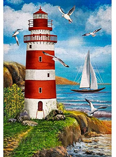 Tomoyuki 5D Diamond Painting Kit, DIY Diamant Painting Bilder, Diamant Strass Kristall Kreuzstich Painting Malen nach Zahlen für Kinder Erwachsene Zuhause Wanddekoration (C-Wachturm)