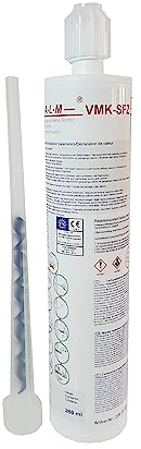 dubaust VMK SFZ 300-B Mortier composite, Mortier de montage, Scellement chimique à prise rapide pour fixation d'objets lourds, omologation ETA - Pour béton fissuré - Avec mitigeur statique 300ml