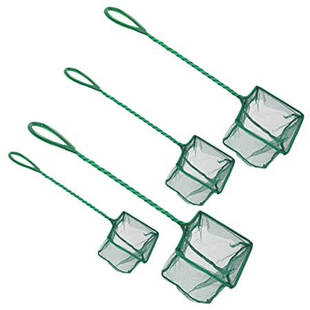 HAPINARY 4 Stück Fischnetz Kleine Fischfangnetze Fischernetz Süßwasser Fischernetz Forelle Maschenschaufel Aquarium Werkzeug Mesh-fischfangnetz Fisch Kescher Kind Ausrüstung Eisen