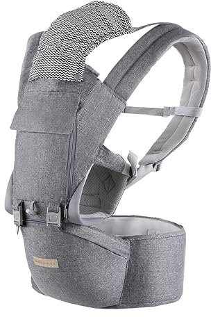 Babytrage Neugeborene ab Geburt: 9-in-1 Babytrage Ergonomische Kindertrage mit M-Sitz, verstellbarer Gürter, Atmungsaktiv, perfekt Baby Tragegurt für Reisen, Spaziergänge, geeignet für 3–36 Monate