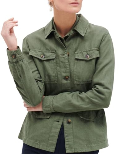 Caroll - Chaqueta Sahariana de lino y algodón