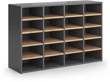Vicco Armoire à chaussures Lysander, Chêne de force doré, 104x65.5cm, pour un rangement organisé des chaussures et accessoires