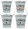 com-four® 4X Blumentopf aus Metall - Pflanzentopf - Mini Metalleimer - Vintage Blumenkübel - Kräutertopf zum Hinstellen und Aufhängen - Deko-Eimer im Landhausstil (Metalleimer - 4 Stück)
