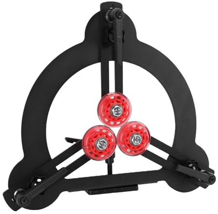 Fabater Tornio per Legno Lunetta Fissa Acciaio Durevole 3 Rulli in Gomma Rotazione Regolare per Torni Oscillanti da 8 Pollici Essenziale per Officina