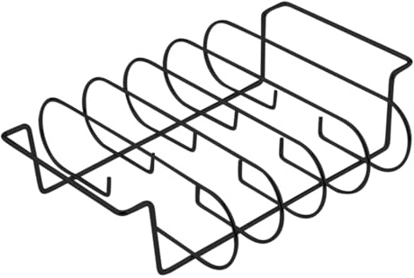 Rastrelliera Per Costolette In Acciaio - Supporto Per Arrostire In Acciaio Al Carbonio, Supporto Per Bistecca Per Barbecue, Arrostitura Al Forno, Cottura A Riposo, Utensili Da Campeggio Per Cucina All