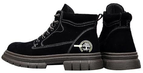 Botas Media caña Tradicionales para Hombre, Estilo clásico, Antideslizantes y cómodas para Uso Diario y Trabajo Ligero