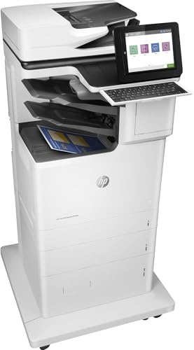 HP Color LaserJet Enterprise Flow M682z Multifunction Duplex Printer with Pull-Out Keyboard and 3-bin Stapler/Stacker (J8A17A)
