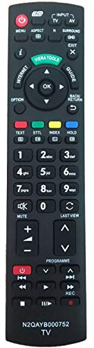 Reemplazo Mando para Panasonic TV N2QAYB000752 para Mando TV panasonic Vieira TX-TX-L32G20E L37G20E TX-TX-P42GW20 P42G20E TX-TX-L42G20E P46G20E
