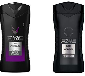Axe Duschgel Excite 250 ml, 6er Pack (6 x 250 ml) + Axe Duschgel für eine intensive Erfrischung Black, 6er Pack (6 x 250 ml)