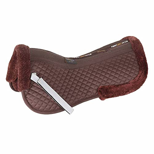 Shires Performance Fully Lined Half Pad - Brown: 17-18