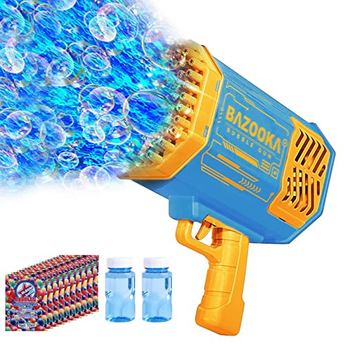 Bubble Machine Gun Kids Toys, Bubble Gun with Colorful Lights and Thousands Bubbles, Outdoor Toy Birthday Party Halloween Favors for Boys Girls Age 3 4 5 6 7 8 9 10 11 12 Years Old